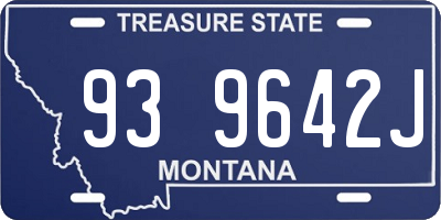 MT license plate 939642J