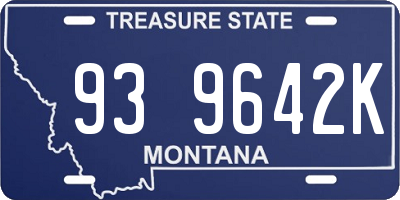 MT license plate 939642K