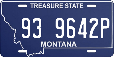 MT license plate 939642P