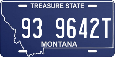 MT license plate 939642T
