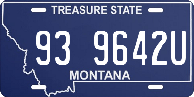MT license plate 939642U