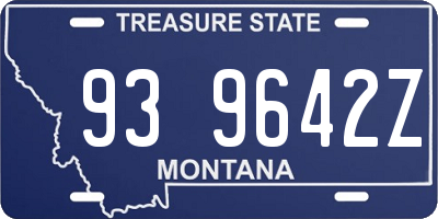 MT license plate 939642Z