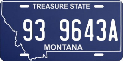 MT license plate 939643A