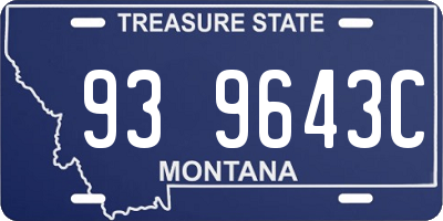 MT license plate 939643C