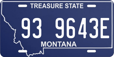 MT license plate 939643E