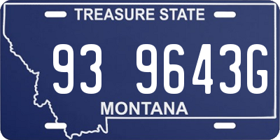 MT license plate 939643G