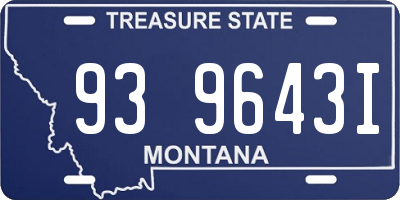 MT license plate 939643I