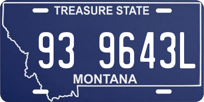 MT license plate 939643L