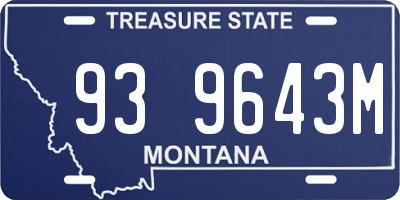 MT license plate 939643M
