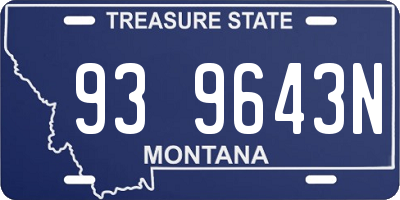 MT license plate 939643N