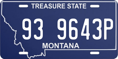 MT license plate 939643P