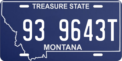 MT license plate 939643T