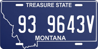 MT license plate 939643V