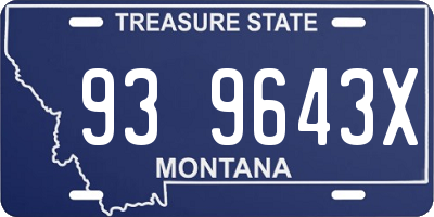 MT license plate 939643X