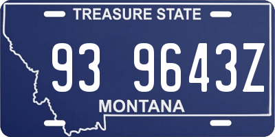 MT license plate 939643Z