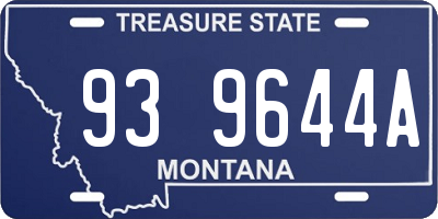 MT license plate 939644A