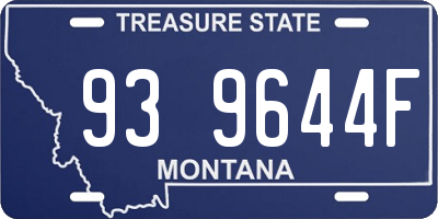 MT license plate 939644F