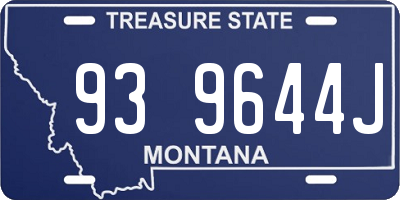 MT license plate 939644J