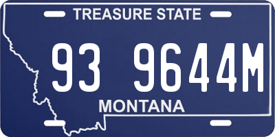 MT license plate 939644M