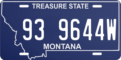 MT license plate 939644W
