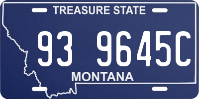 MT license plate 939645C