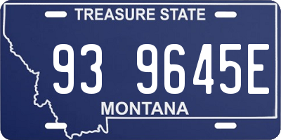 MT license plate 939645E