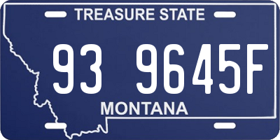 MT license plate 939645F