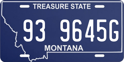 MT license plate 939645G