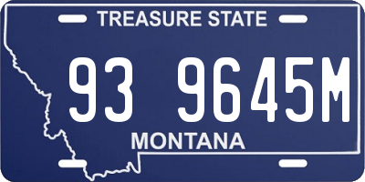 MT license plate 939645M
