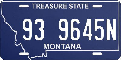 MT license plate 939645N