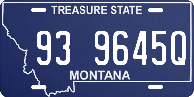 MT license plate 939645Q
