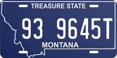 MT license plate 939645T