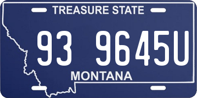 MT license plate 939645U