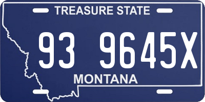 MT license plate 939645X