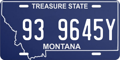MT license plate 939645Y