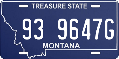 MT license plate 939647G