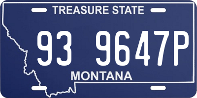 MT license plate 939647P