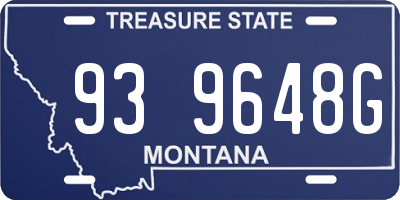 MT license plate 939648G