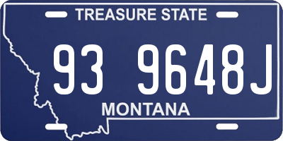 MT license plate 939648J