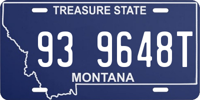 MT license plate 939648T