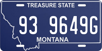 MT license plate 939649G