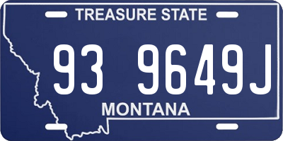 MT license plate 939649J