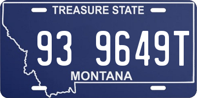 MT license plate 939649T
