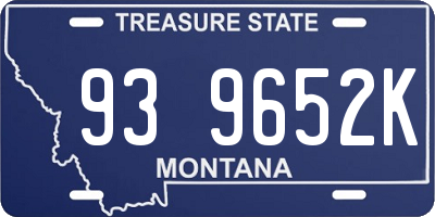 MT license plate 939652K