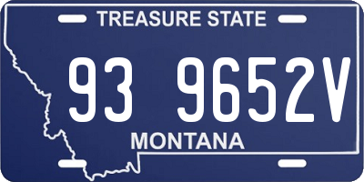 MT license plate 939652V