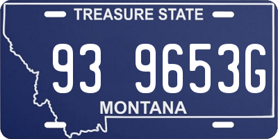 MT license plate 939653G