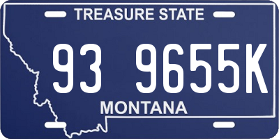 MT license plate 939655K