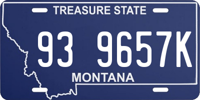MT license plate 939657K