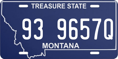 MT license plate 939657Q