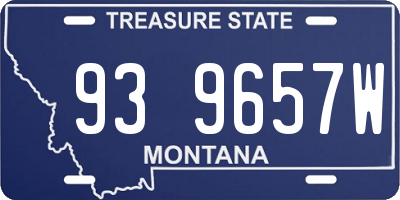 MT license plate 939657W